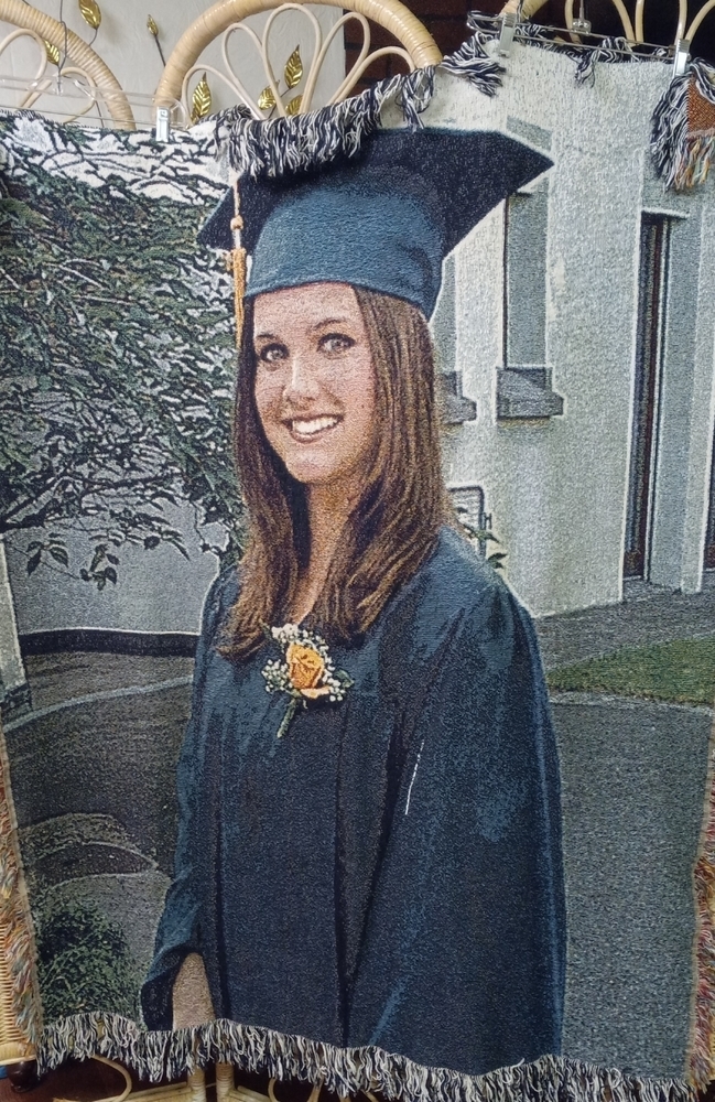 GRADUATION Tapestry of Beautiful Girl 56"×49"